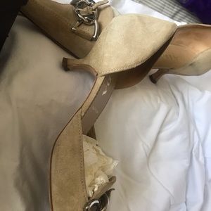 Prada pointed toe kitten heel pumps -